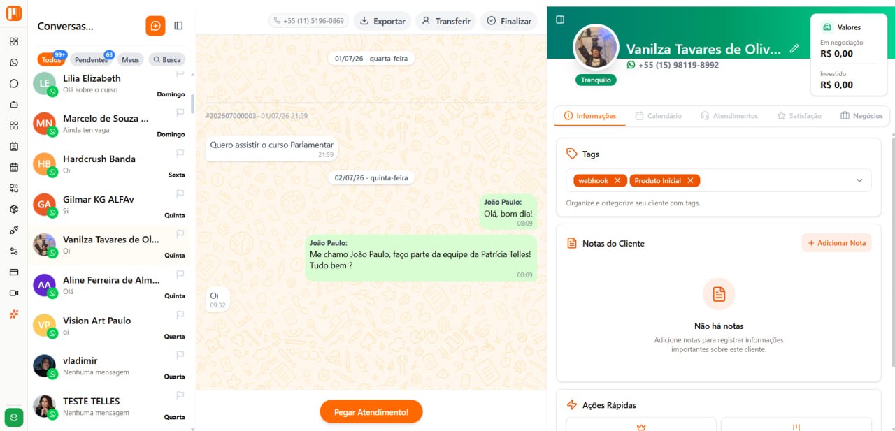 Nandu — chat com múltiplos WhatsApps